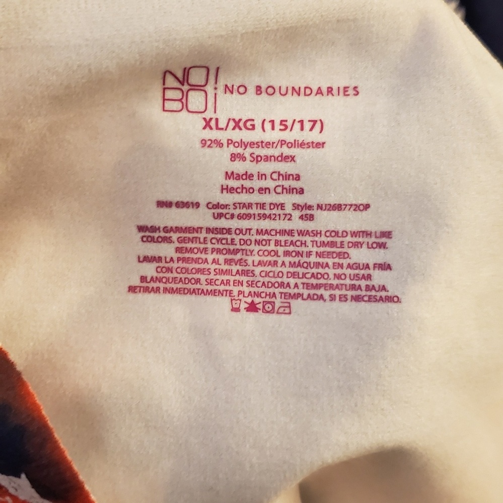 No Boundaries blue red star tights leggings XL - Picture 3 of 3